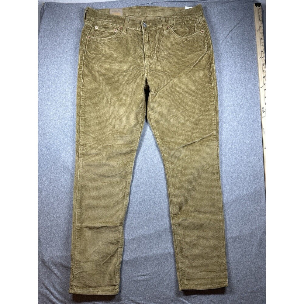 WOMEN'S LEVI'S BOYFRIEND LIGHT BROWN CORDUROY PANTS-MID RISE 32x30 NWT